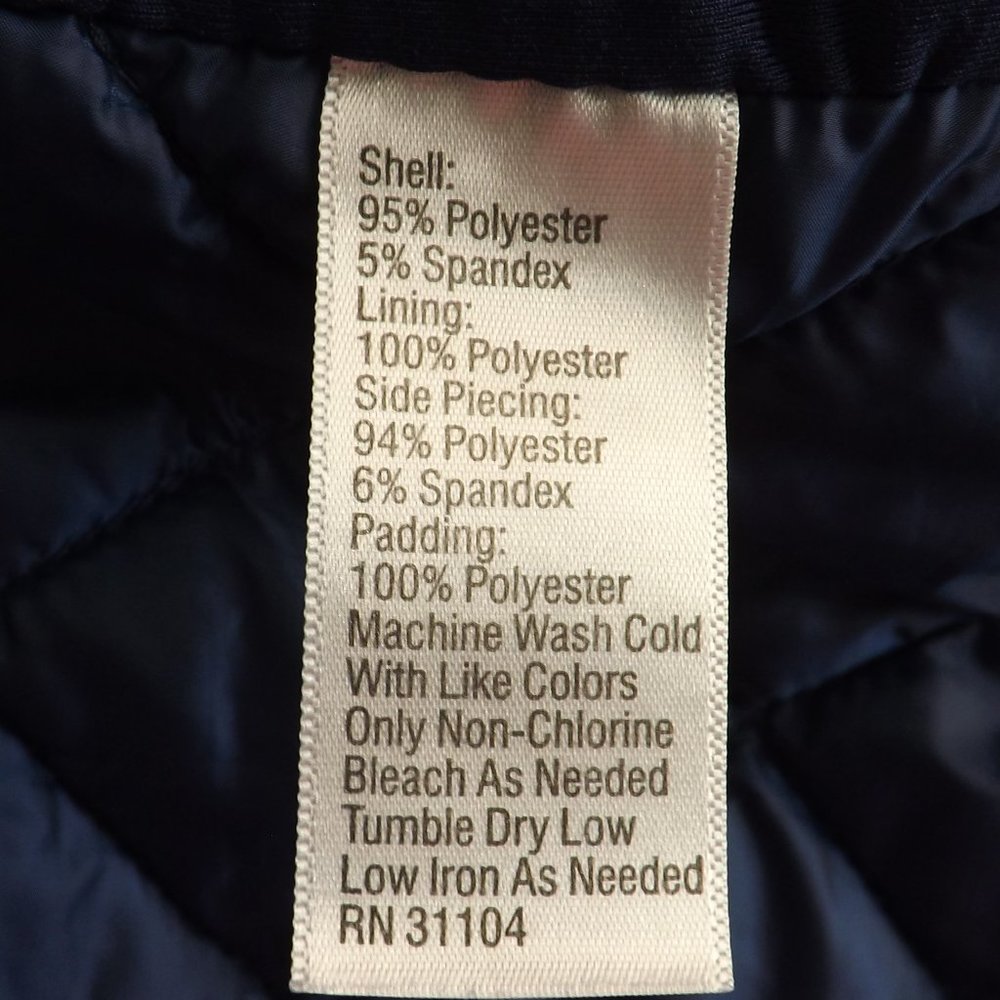 ZELOS NEW Blue Quilted Stretch Semi-Fitted w Pockets Zip Up Vest L - Picture 13 of 13